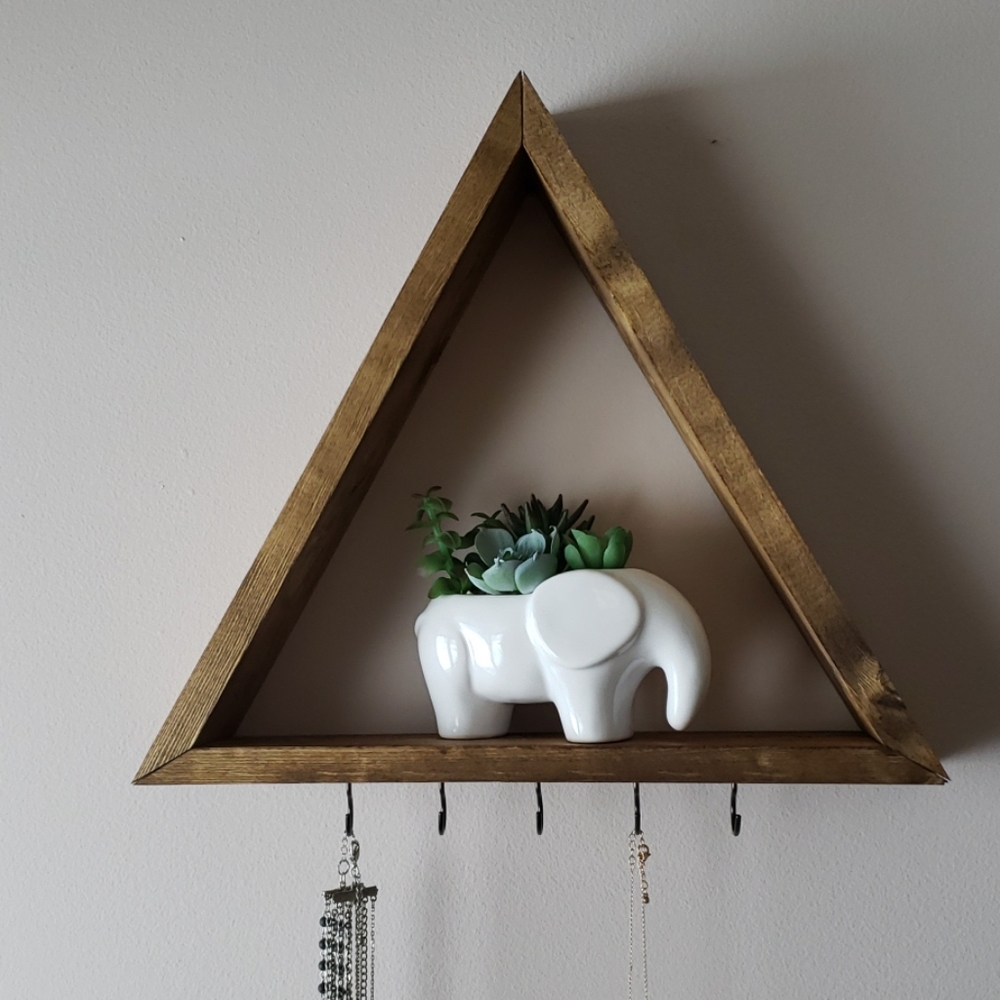 Homemade Traingle Shelves